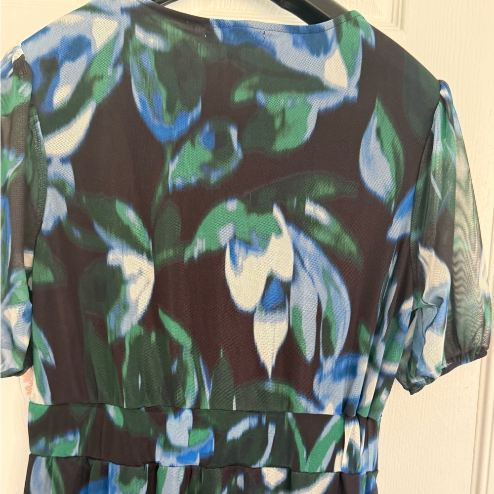 Harlow & Rose Green and Blue Short Sleeve Dress Nwt - Picture 13 of 16